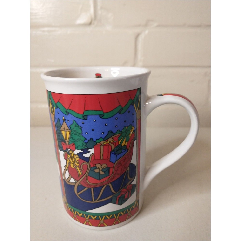 Vintage Christmas Tall Mug Fine Works Designs